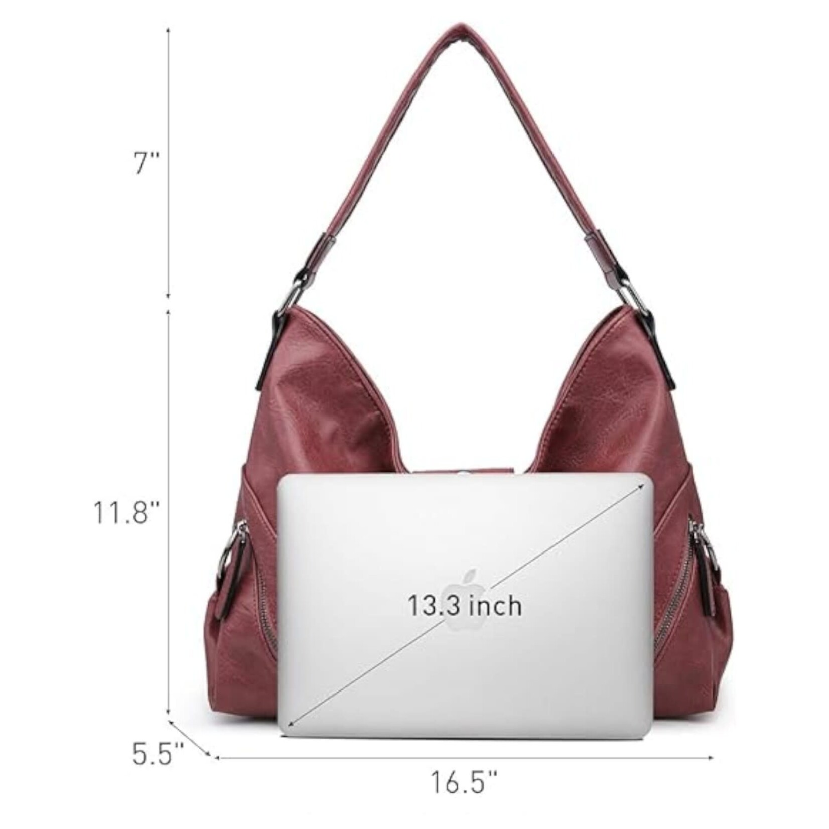 VONMAY VONMAY SLOUCHY HOBO BAG W/ BUCKLE TAB 24809