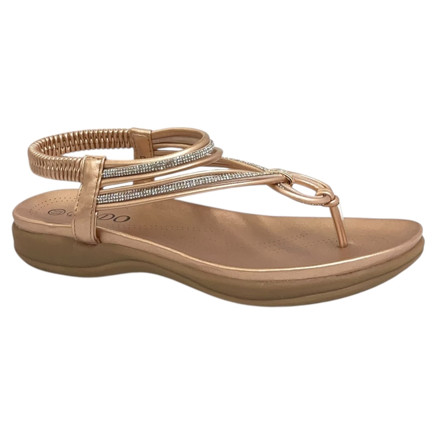 DODO DODO ELASTIC BAND RHINESTONE THONG SANDAL DL-8