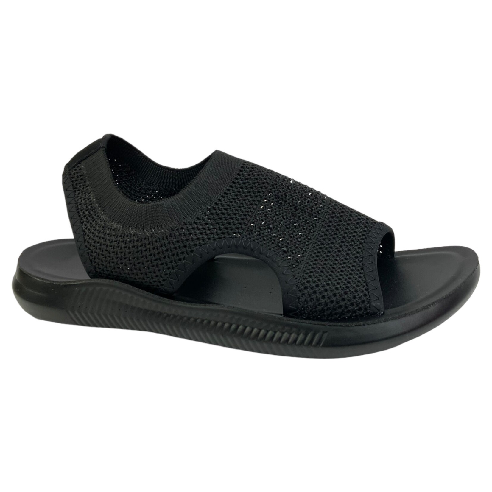 DODO DODO RHINESTONE CUTOUT KNITTED BAND SANDAL NET-400