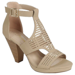 FOREVER FOREVER CAGED STACKED HEEL BALIA-16