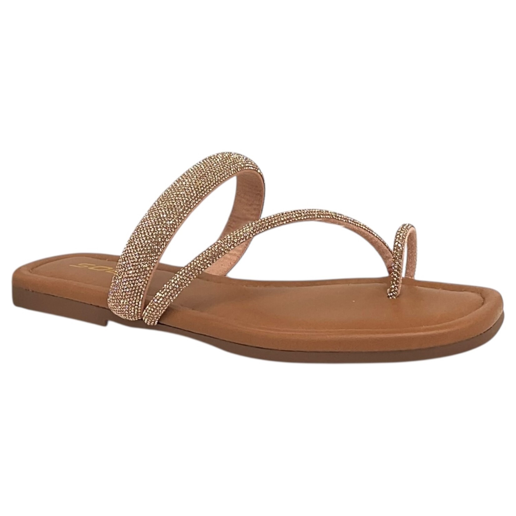 SODA SODA RHINESTONE TOE LOOP SLIPPER AUDREY