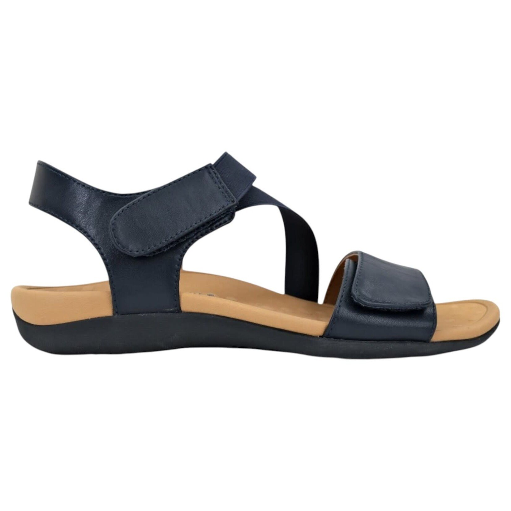 CITY CLASSIFIED CITY CLASSIFIED VELCRO ANKLE STRAP SANDAL W/ DIAGONAL STRAP COUNTER