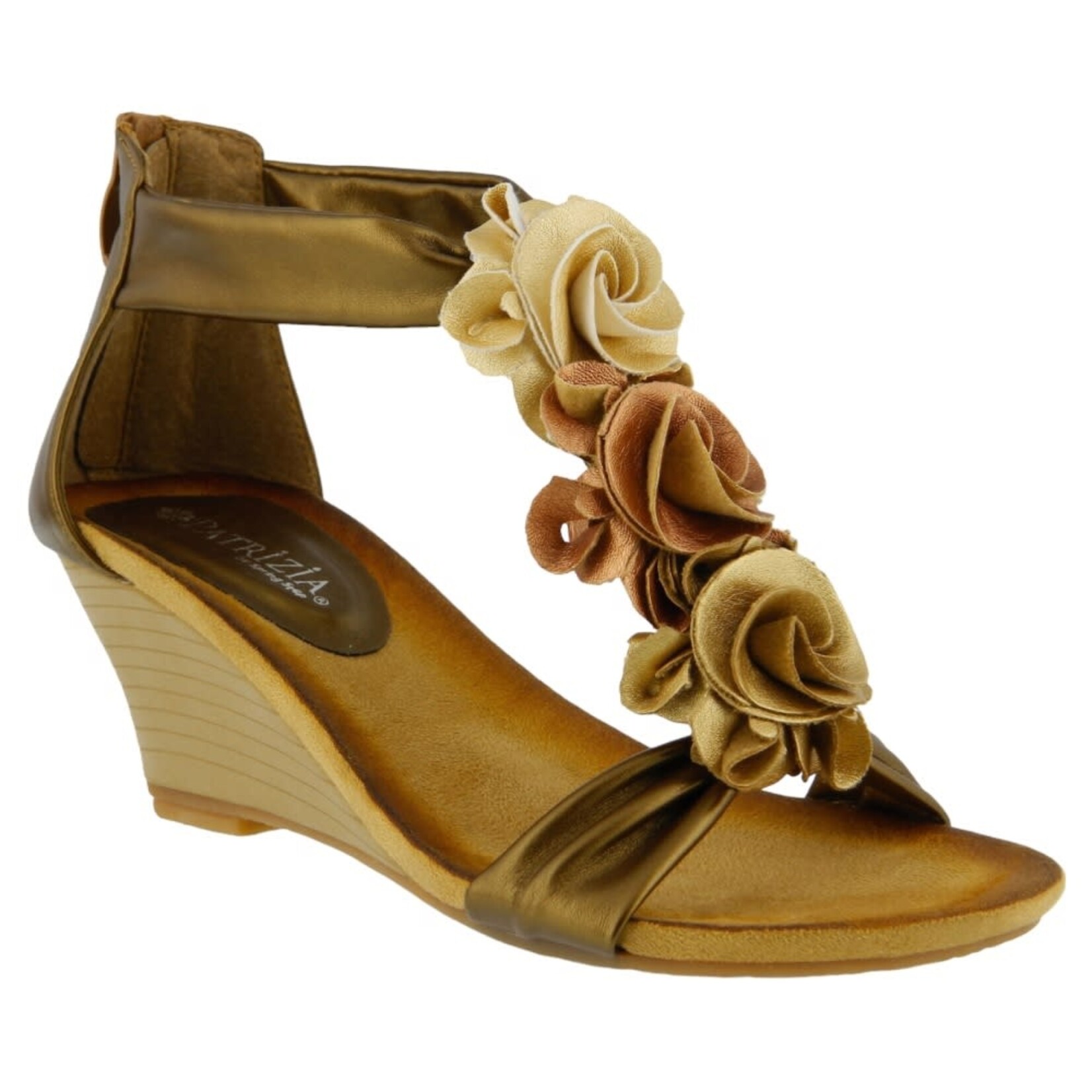 PATRIZIA PATRIZIA 3D FLOWER ANKLE STRAP WEDGE HARLEQUIN