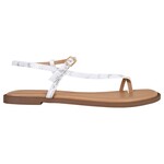 SODA SODA TOE RING SINGLE STRAP SNAKE PRINT SANDAL INFORM