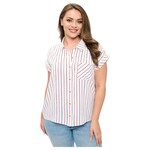 DNA DNA PLUS STRIPE COLLARED BUTTON UP TOP 5489XB-24006