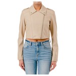 AMBIANCE APPAREL AMBIANCE PU CROP BIKER JACKET 76832