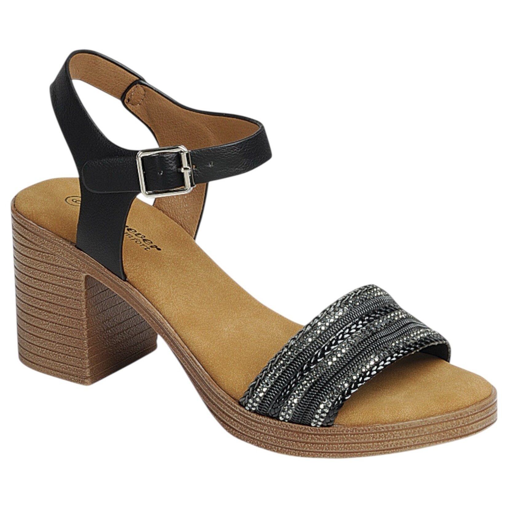 FOREVER FOREVER WOVEN BAND BLOCK HEEL HIGHLAND-26