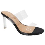 ANNE MICHELLE ANNE MICHELLE CLEAR DOUBLE BAND THIN HEEL CALLA-02