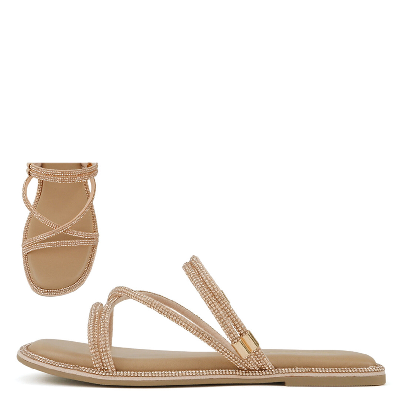 SODA SODA RHINESTONE SLIDE SLIPPER DELWIN