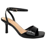 DELICIOUS DELICIOUS SQUARE TOE ANKLE STRAP HEEL FURROW