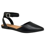 SODA SODA POINTED CLOSED TOE SANDAL W/ BRAIDED ANKLE STRAP ABIGAIL