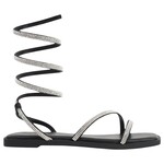 SODA SODA RHINESTONE SPIRAL WRAP SANDAL JUDIE