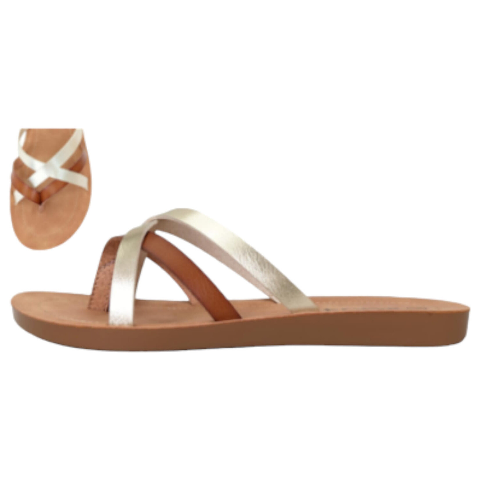 SODA SODA CRISS CROSS TOE RING STRAP SLIPPER NOTCH