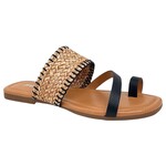 SODA SODA OPEN TOE RING SLIDE W/ DIAGONAL STRAP PHILA