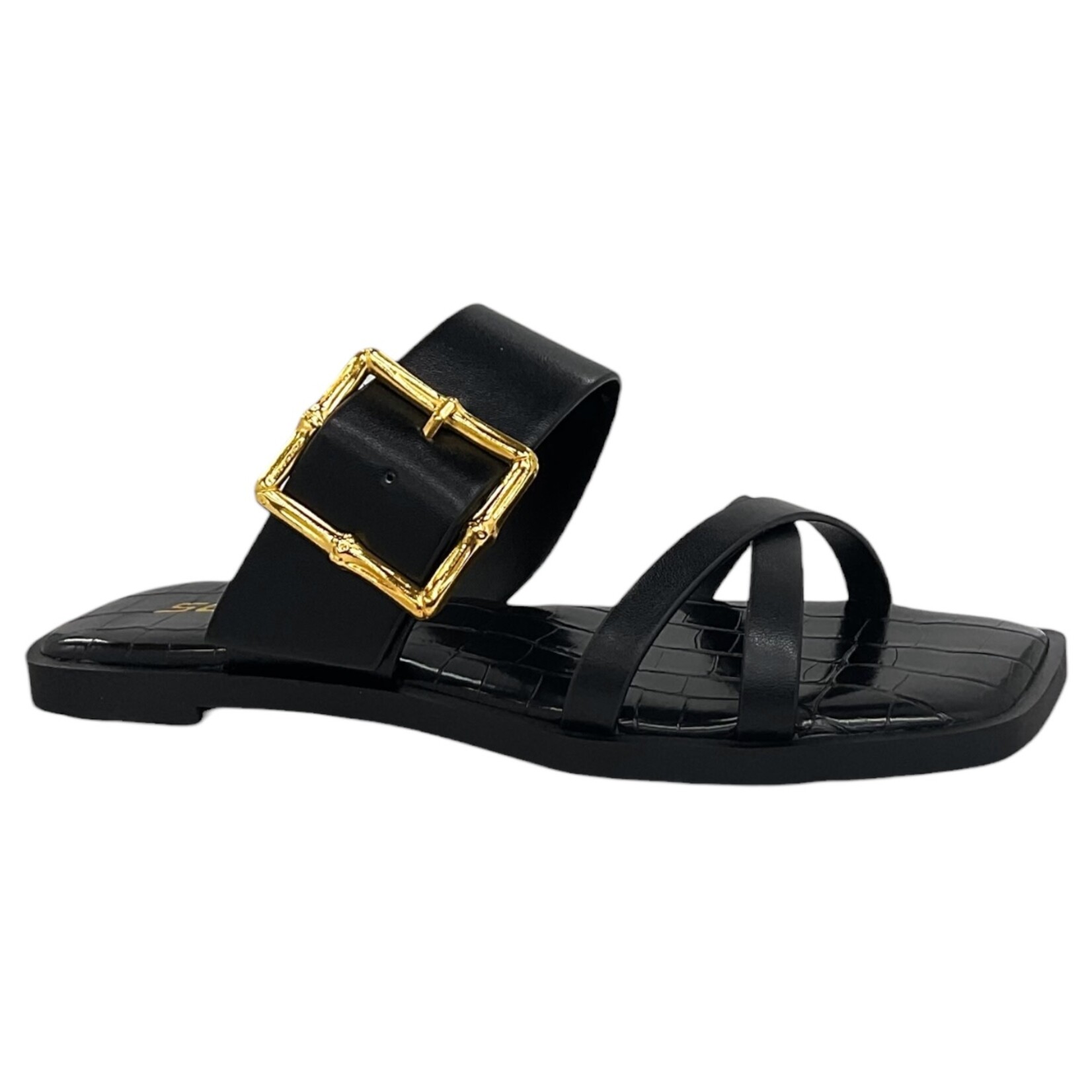 SODA SODA BUCKLE DETAIL SLIPPER FLAXEN