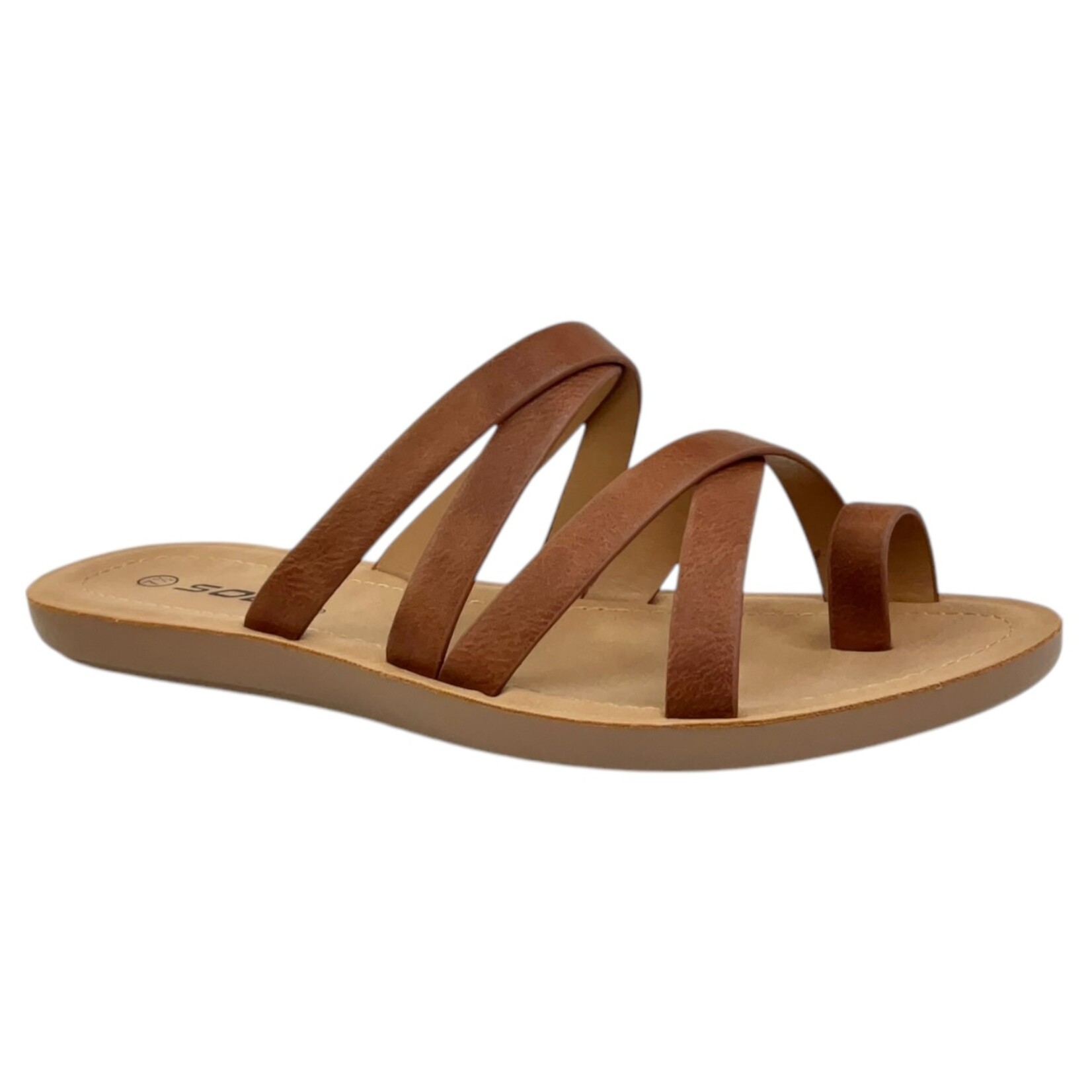 SODA SODA TOE RING CRISS CROSS STRAPPY SLIPPER ISABEL