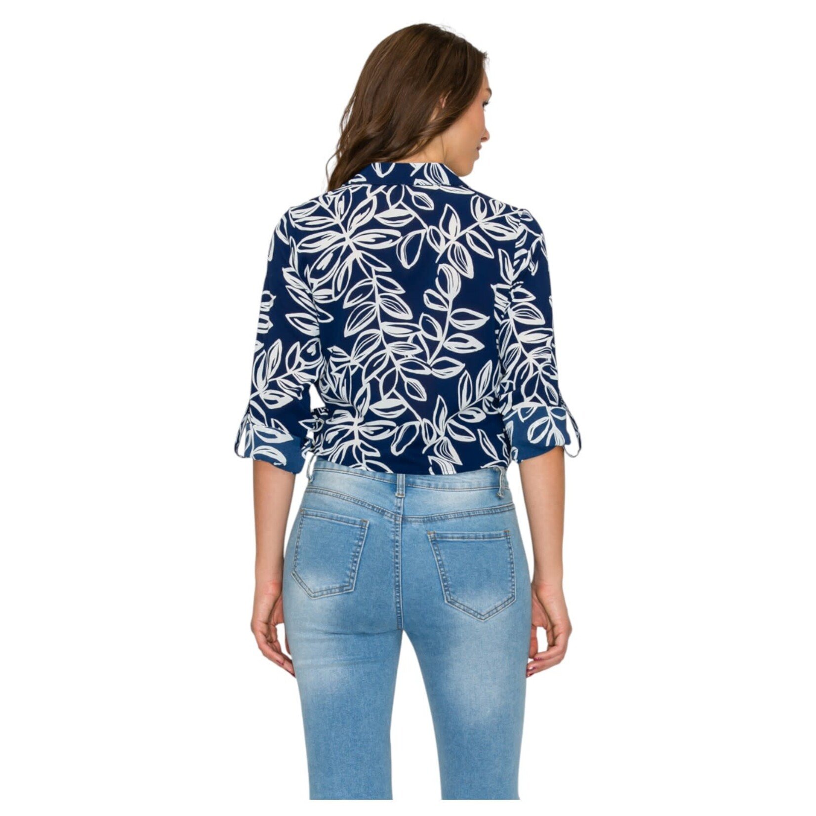 DNA DNA ROLL TAB LONG SLEEVE WRAP TOP 5495T-23061