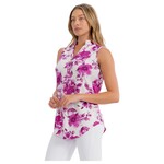 PERSEPTION PERSEPTION 3 BUTTON V-NECK SLEEVELESS TOP TP-MS-206