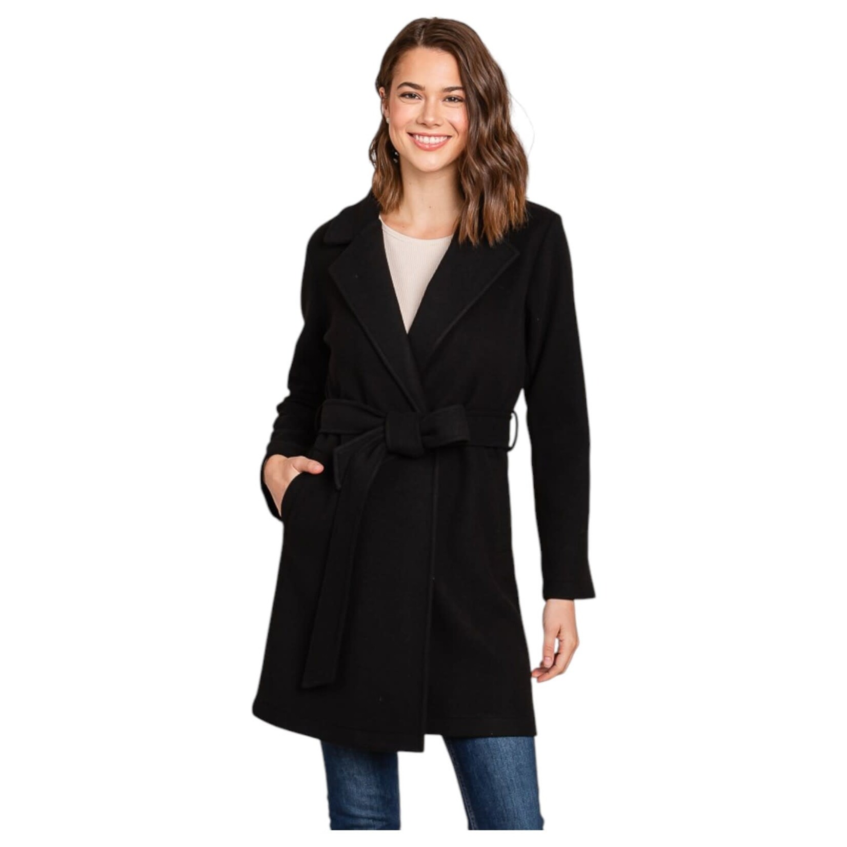 HAVE HAVE WAIST TIE LONG COAT 930832-BS001