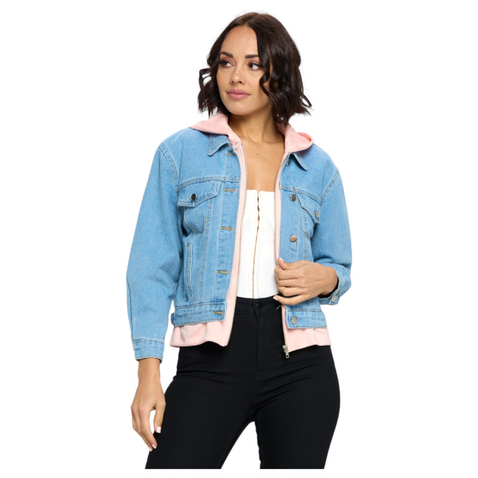 CHOCOLATE CHOCOLATE HOODED DENIM JACKET 5Q1822