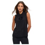 PERSEPTION PERSEPTION TIE NECK SLEEVELESS TOP TP-MS-1773