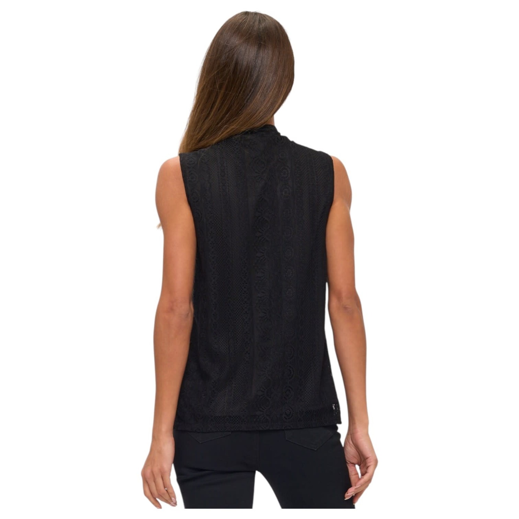 PERSEPTION PERSEPTION TIE NECK SLEEVELESS TOP TP-MS-1773