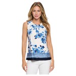 PERSEPTION PERSEPTION PLEATED NECK SLEEVELESS TOP TP-MS-1959