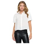 CHOCOLATE CHOCOLATE WOOL PUFF SHORT SLEEVE TOP MT4759