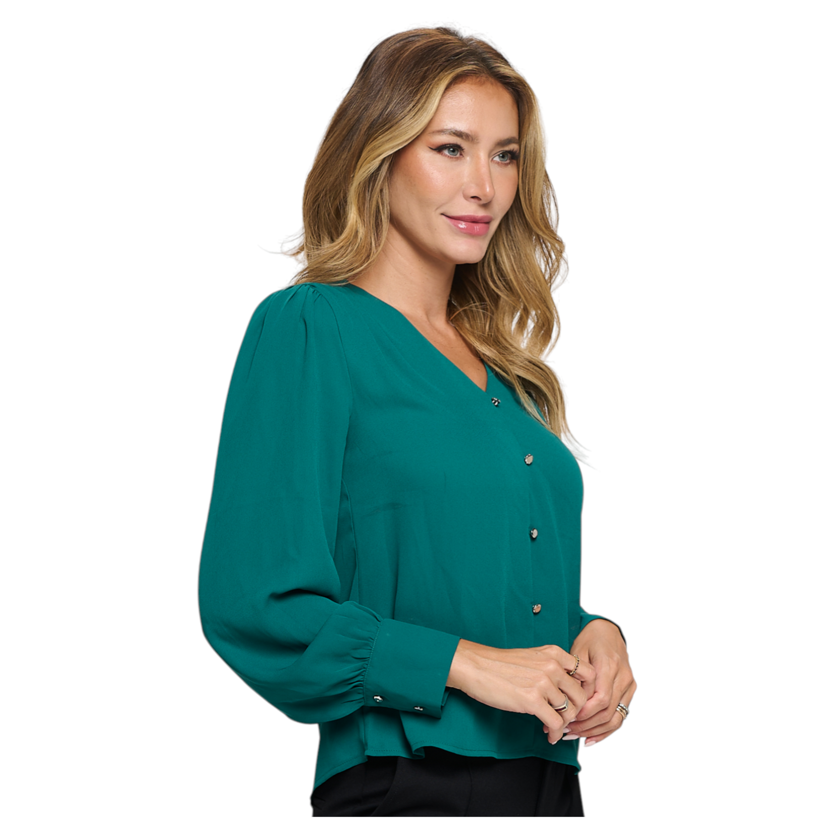 CHOCOLATE CHOCOLATE WOOL PUFF LONG SLEEVE TOP MT4749