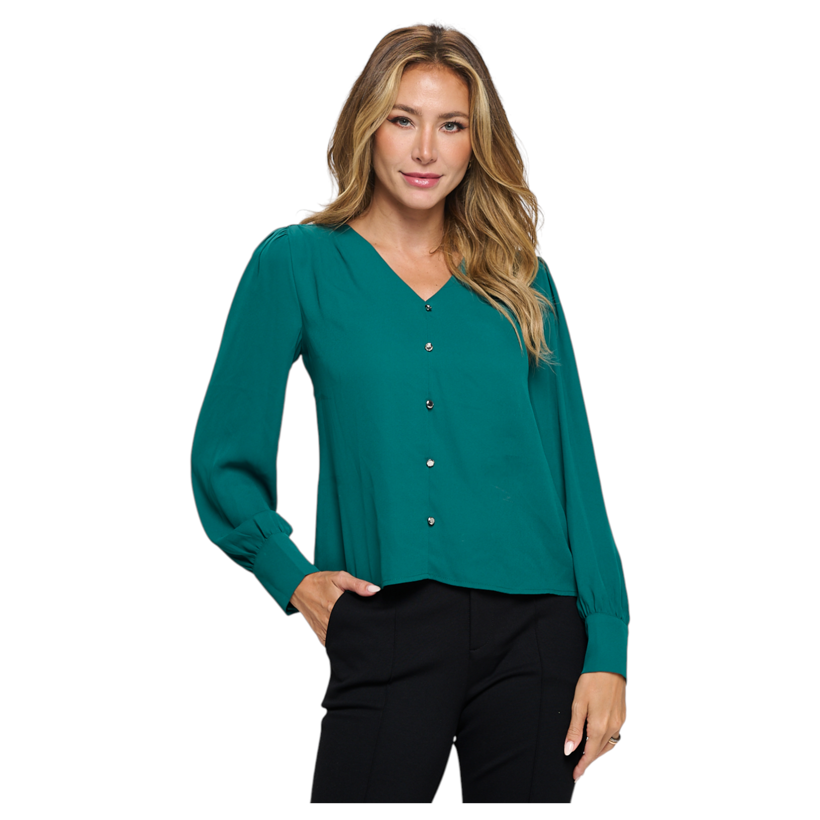 CHOCOLATE CHOCOLATE WOOL PUFF LONG SLEEVE TOP MT4749