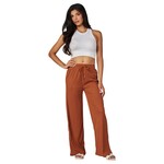 LOVE POEM LOVE POEM STRETCHY RIBBED DRAWSTRING WIDE LEG PANT EVE01