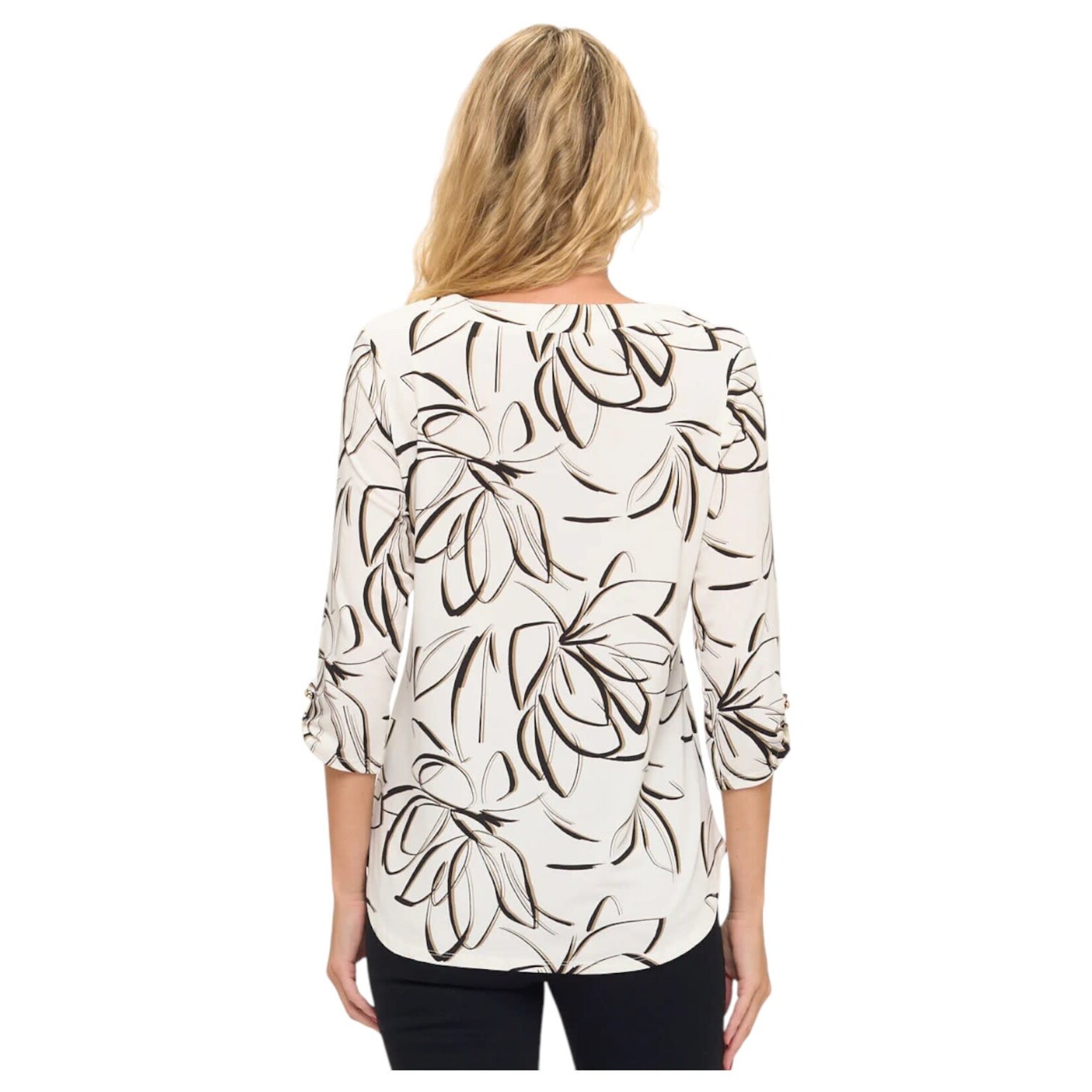 PERSEPTION PERSEPTION ROLLED TAB 3/4 SLEEVE TOP TP-MS-963