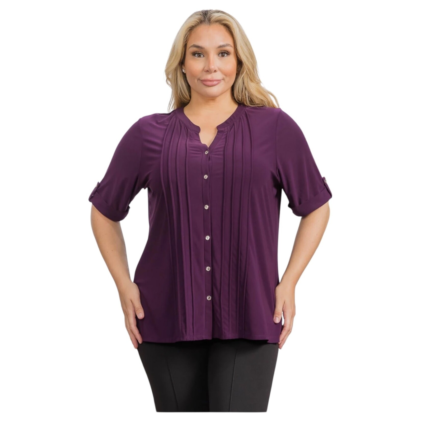 PERSEPTION PERSEPTION PLUS PLEATED BUTTON DOWN TOP TP-WM-1293