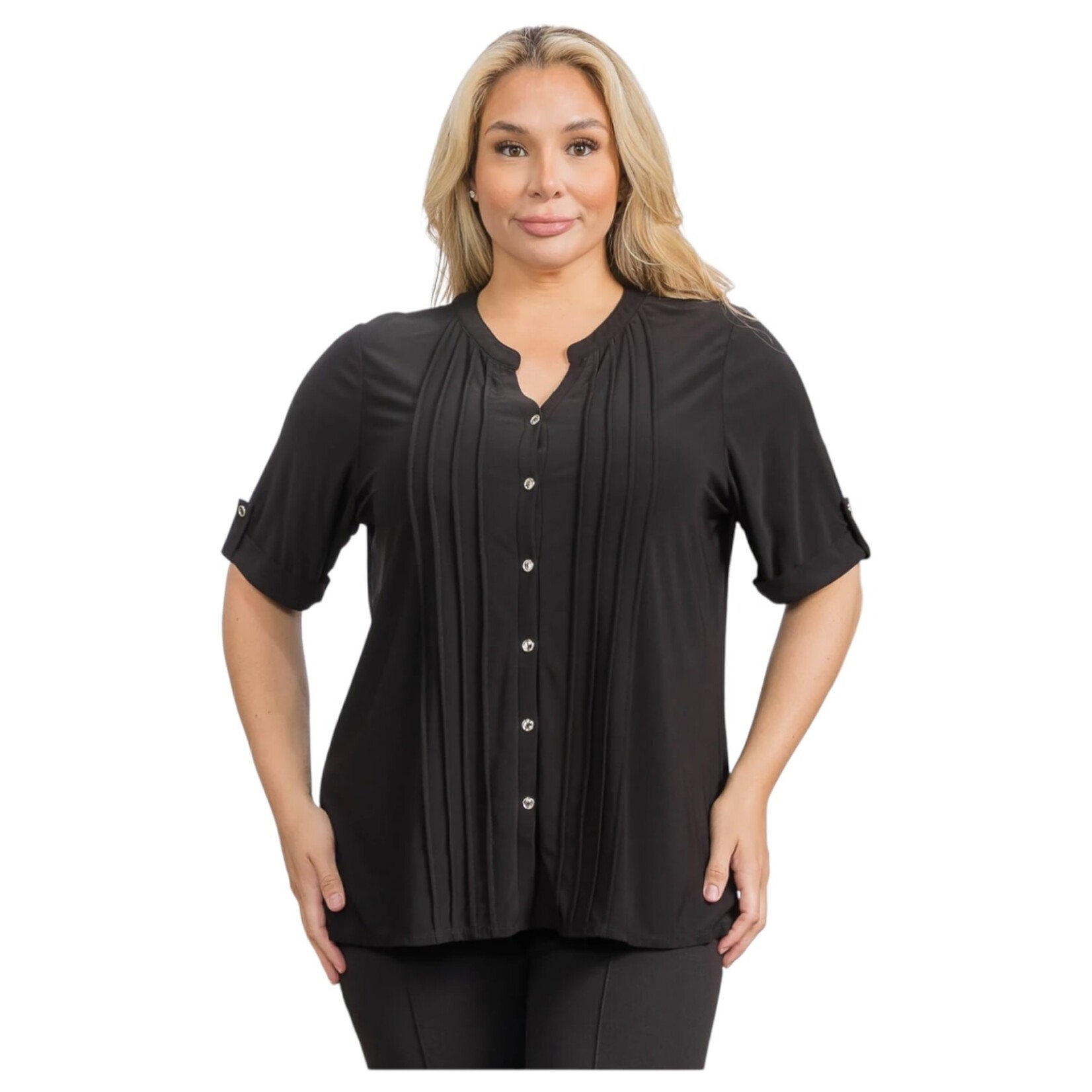 PERSEPTION PERSEPTION PLUS PLEATED BUTTON DOWN TOP TP-WM-1293