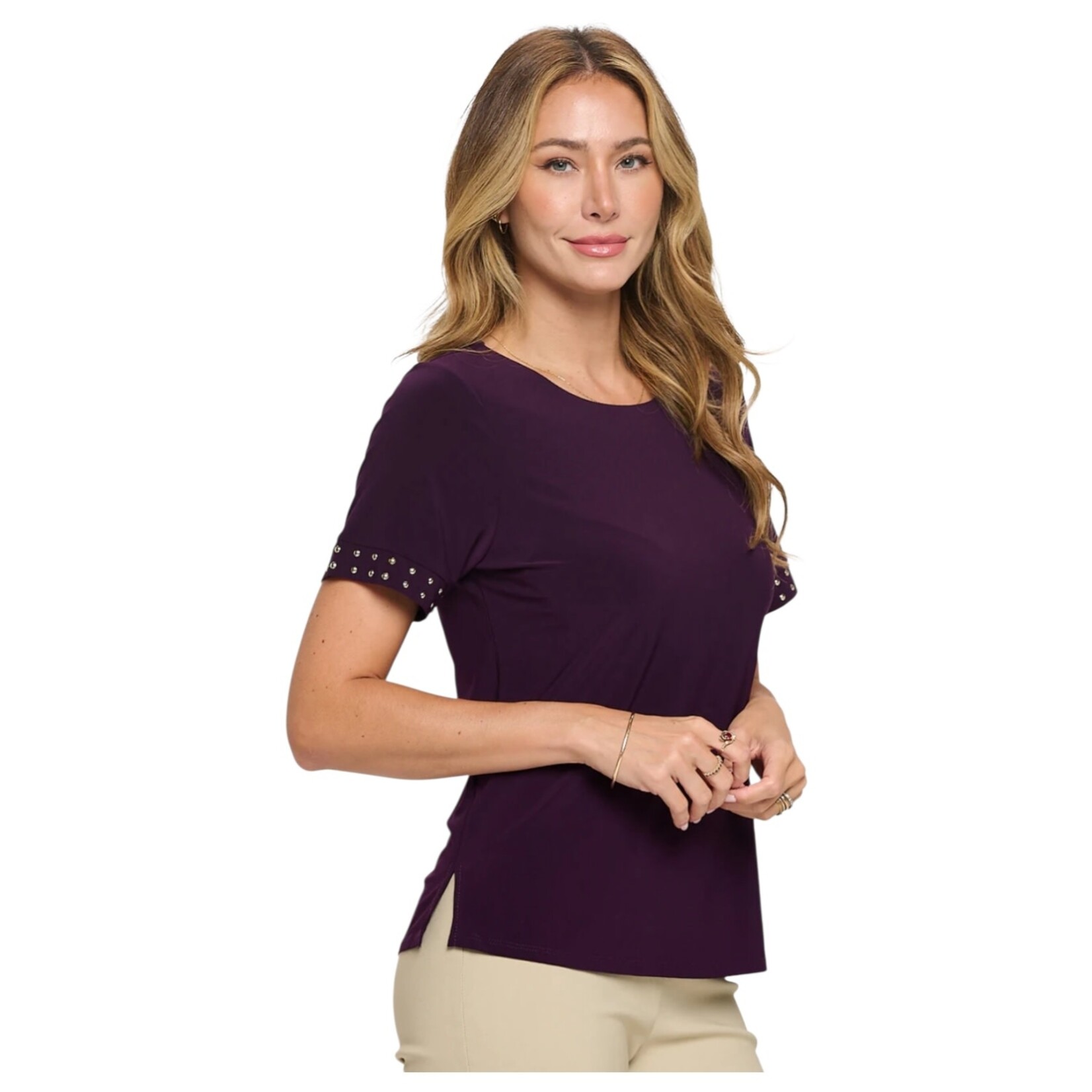 PERSEPTION PERSEPTION STUD SHORT SLEEVE TOP TP-MS-1973