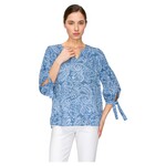 PERSEPTION PERSEPTION 3/4 TIE SLEEVE TOP TP-MS-2014