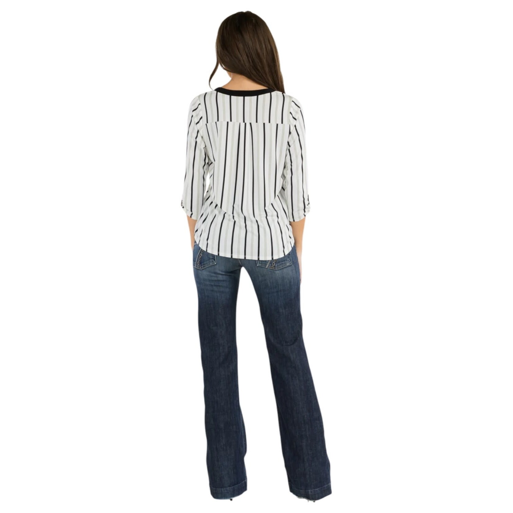 PERSEPTION PERSEPTION ROLL TAB LONG SLEEVE TOP TP-MS-1736