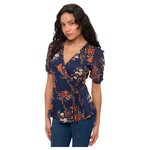 PERSEPTION PERSEPTION SIDE TIE PUFF SHORT SLEEVE TOP TP-MS-1095