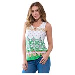 PERSEPTION PERSEPTION SLEEVELESS FLORAL TOP TP-MS-2016