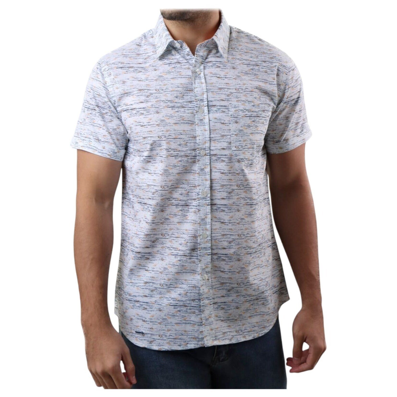 JORDACHE CLOTHING JORDACHE SHORT SLEEVE PRINT SHIRT 20C-716