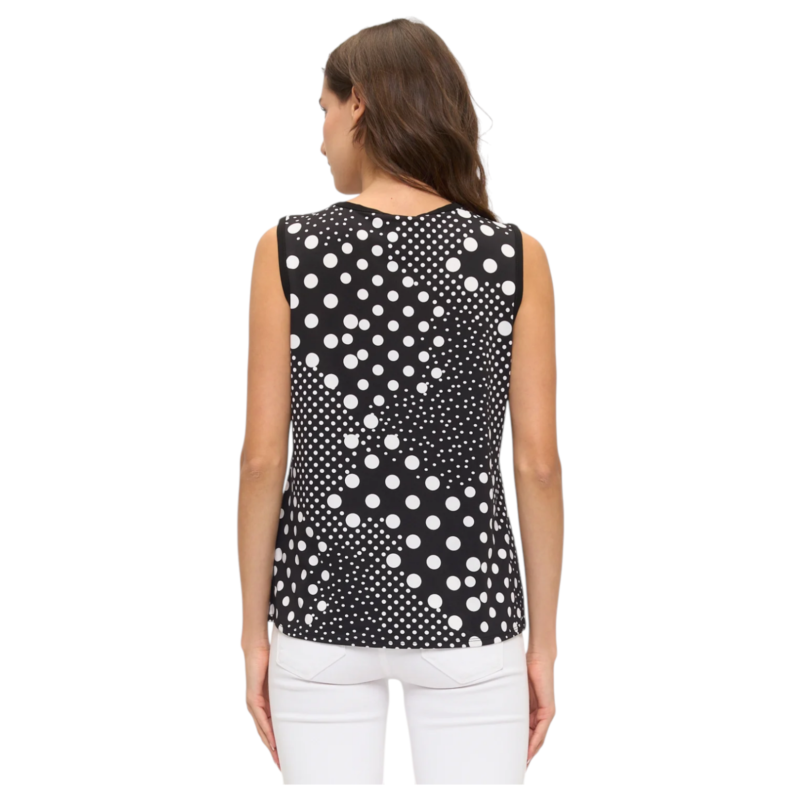 PERSEPTION PERSEPTION SLEEVELESS KEYHOLE HARDWARE PIPPING BLOUSE TP-MS-1950