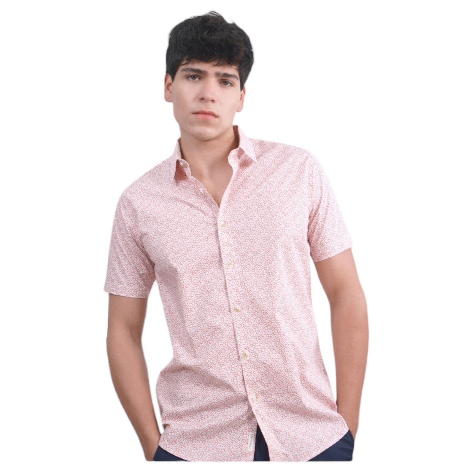 ESTIVANELI ESTIVANELI SHORT SLEEVE MINI PATTERN SHIRT KD-101658