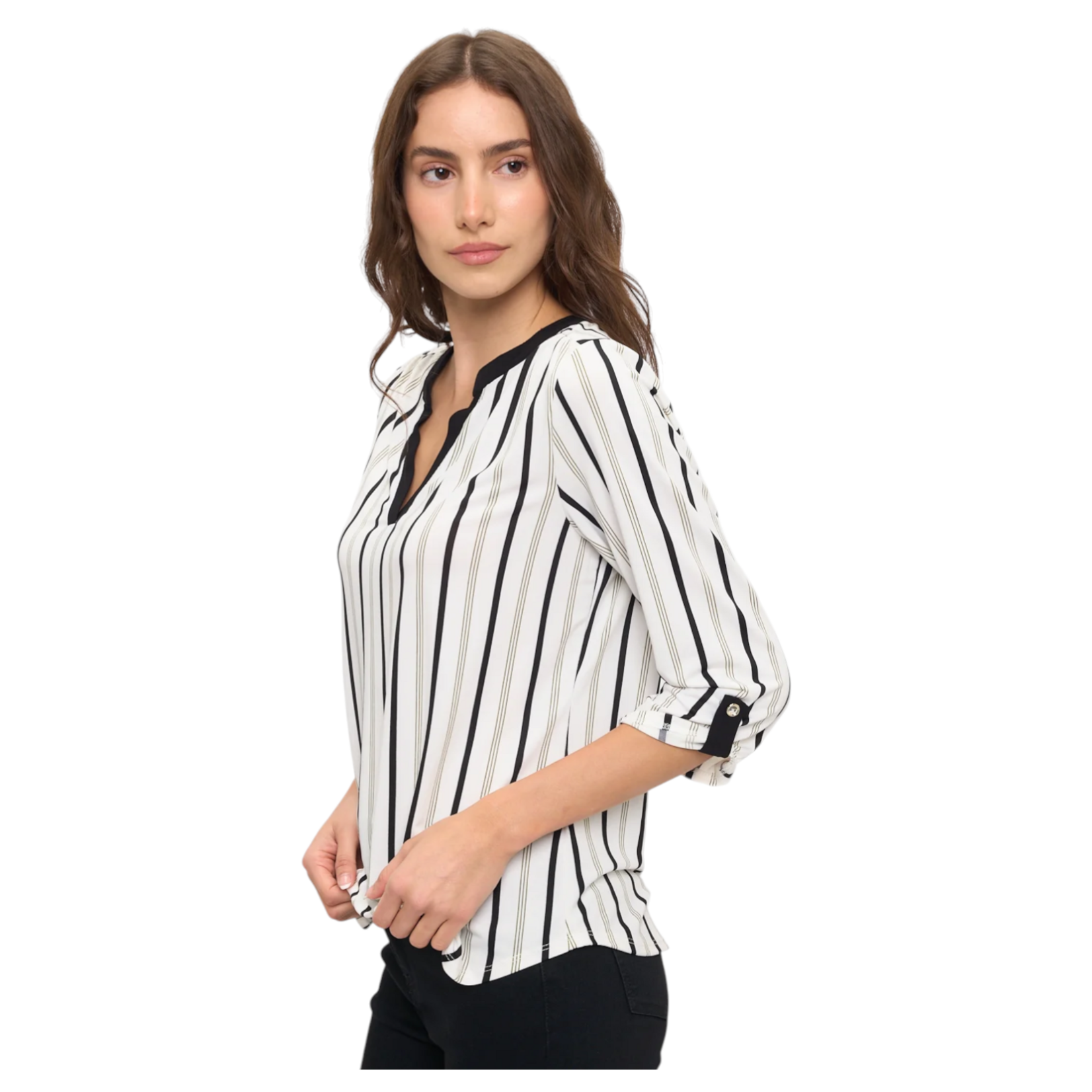 PERSEPTION PERSEPTION ROLL TAB LONG SLEEVE TOP TP-MS-1736