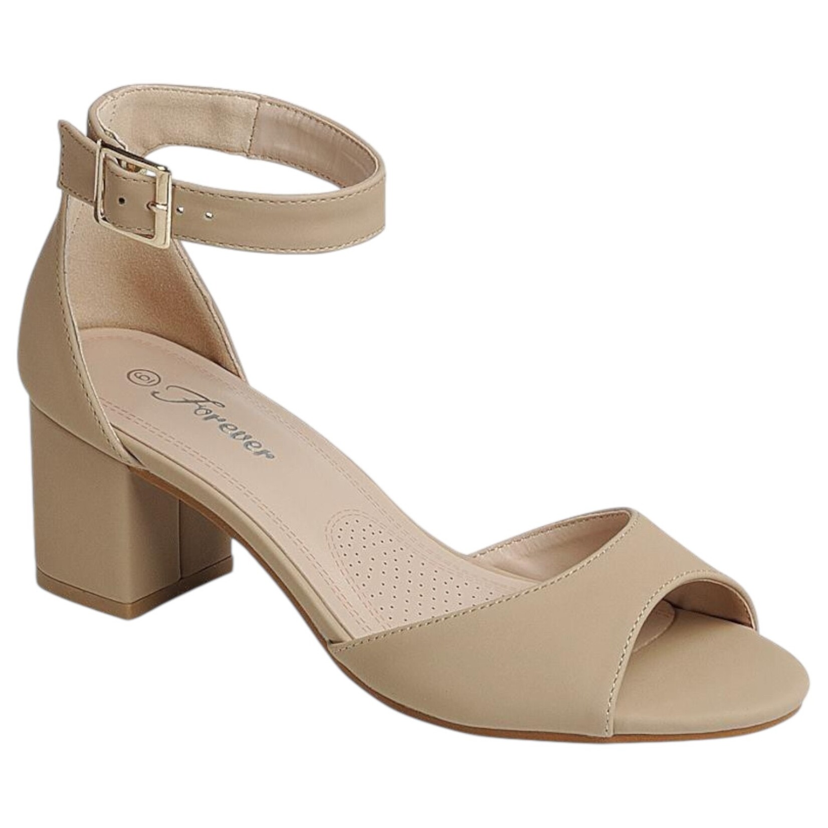 FOREVER FOREVER ANKLE STRAP LOW BLOCK HEEL NATALY-03
