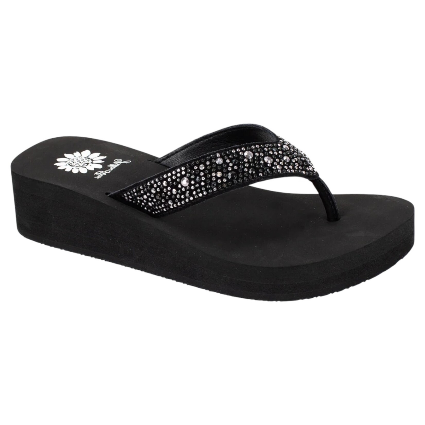 YELLOWBOX YELLOWBOX RHINESTONE THONG SLIPPER WEDGE AFRICA