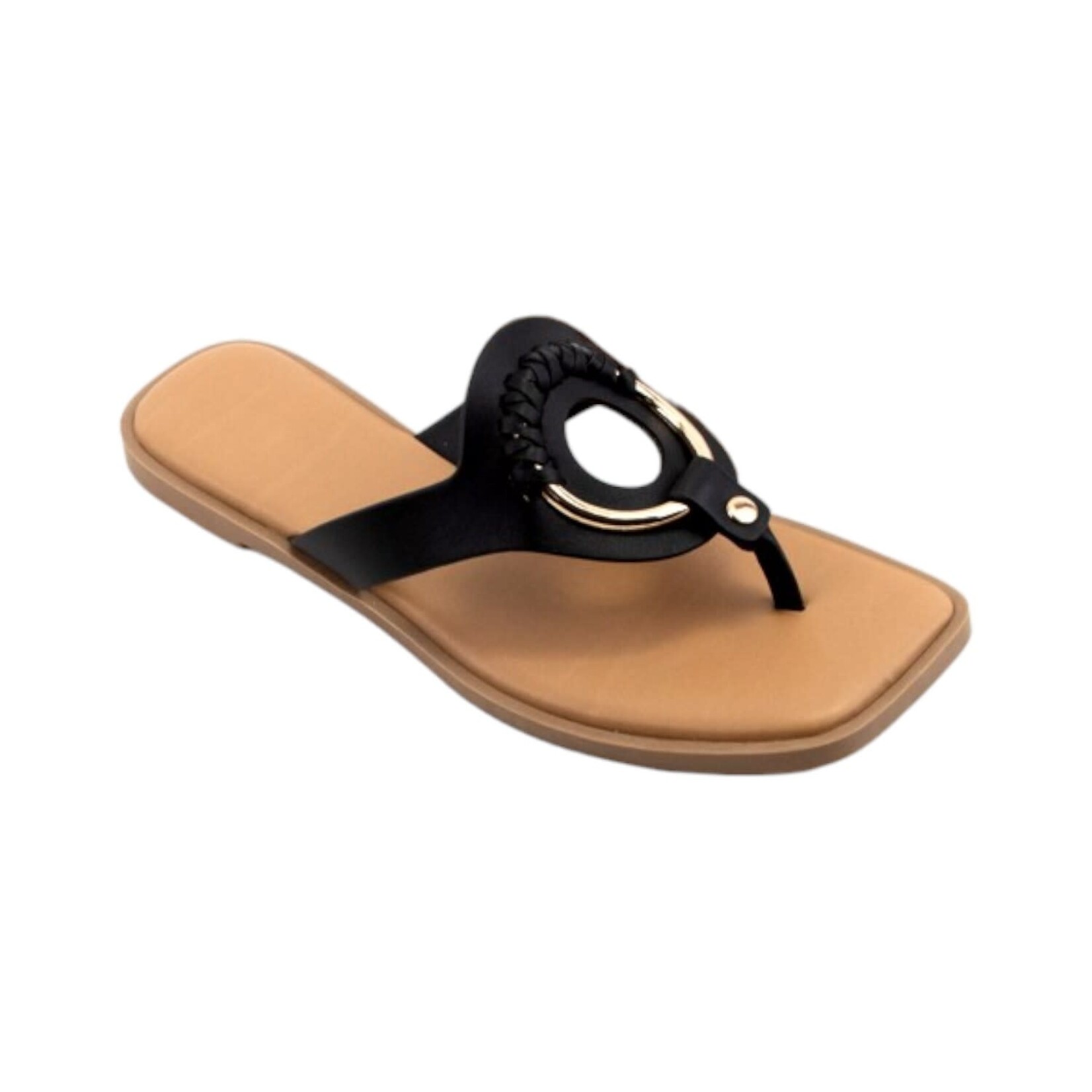 SODA SODA BRAIDED METAL RING THONG SLIPPER SEDRIC