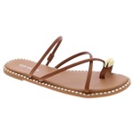 TOP MODA TOP MODA STUDDED FOOTBED TOE RING SLIPPER MICK-55