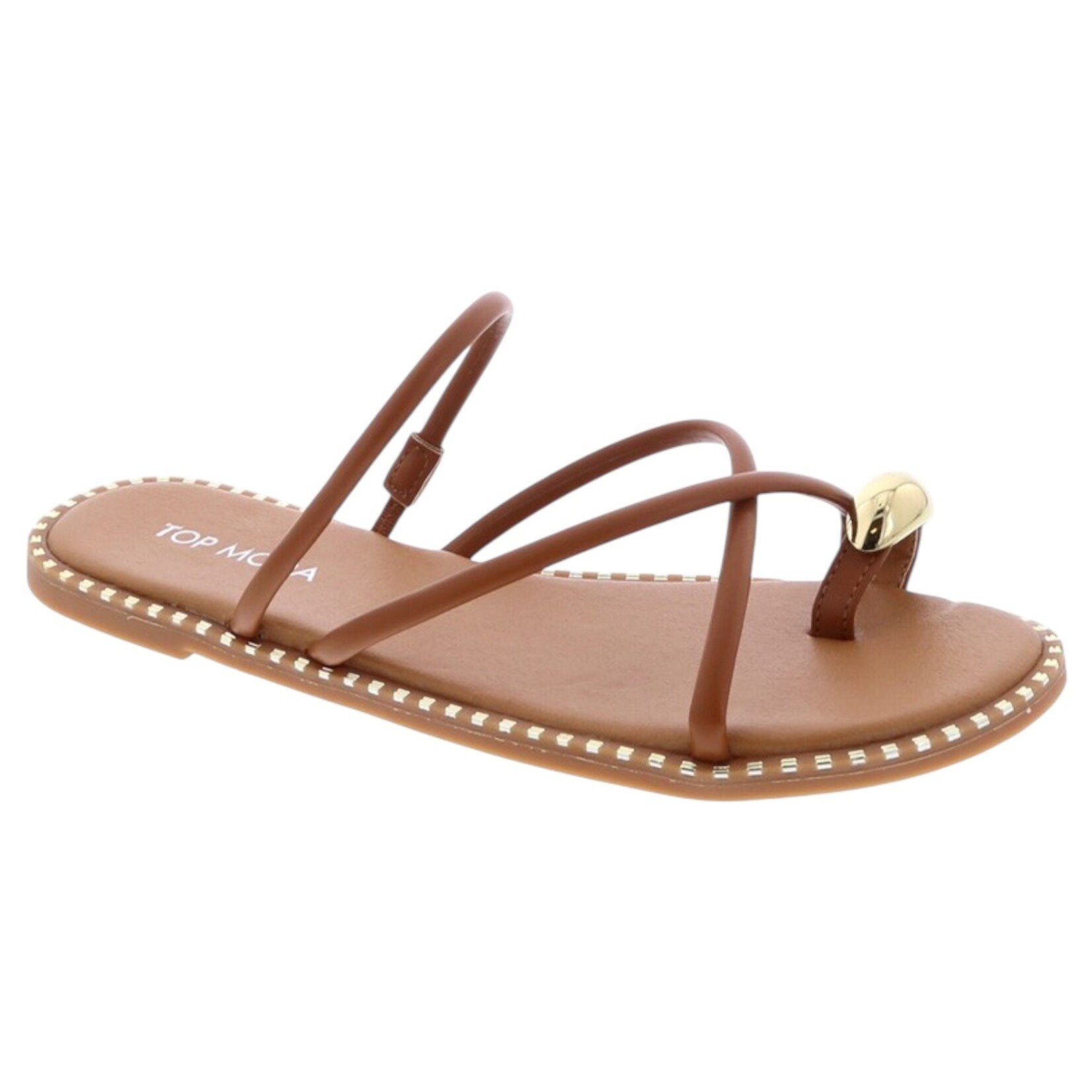 TOP MODA TOP MODA STUDDED FOOTBED TOE RING SLIPPER MICK-55