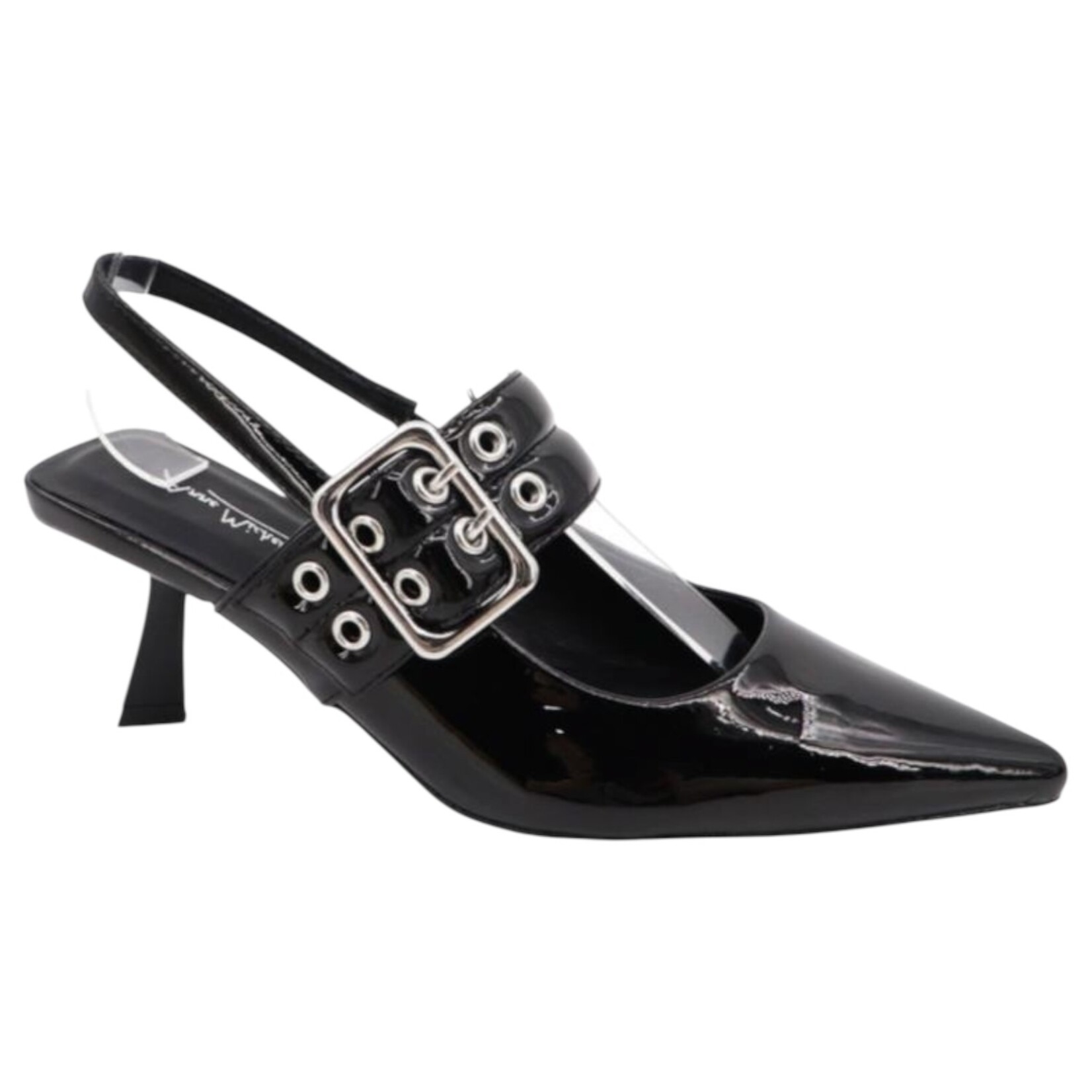 ANNE MICHELLE ANNE MICHELLE BUCKLE STRAP POINTY TOE HEEL WALLS-03