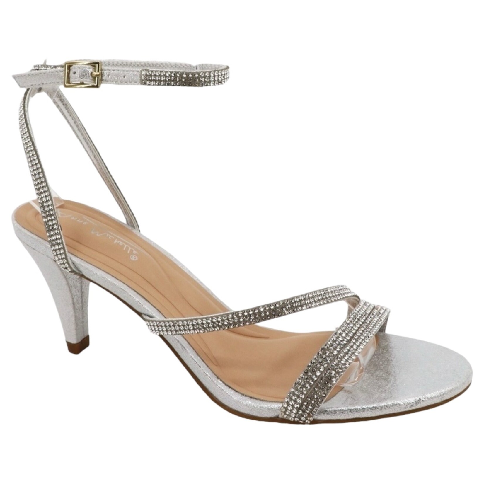 ANNE MICHELLE ANNE MICHELLE RHINESTONE STRAPPY SLINGBACK SLIP-04X